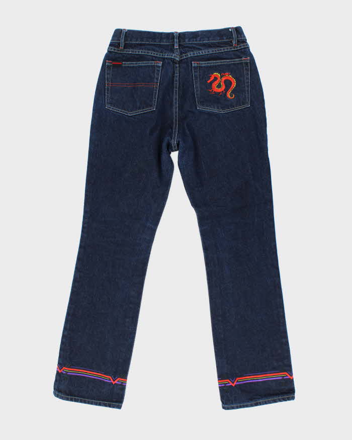 Vintage 90s Fubu Embroidered Jeans - W30 L30