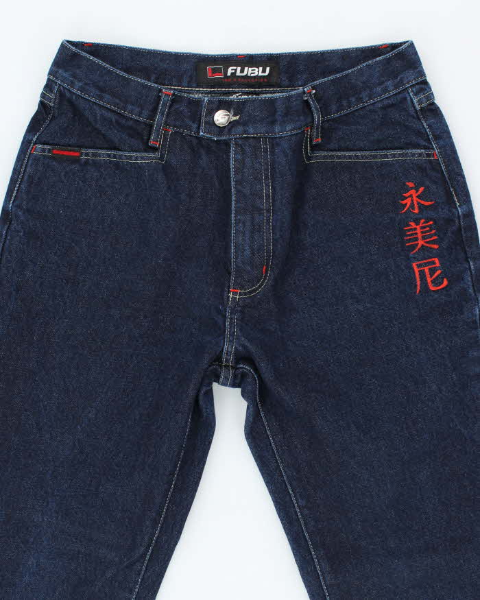 Vintage 90s Fubu Embroidered Jeans - W30 L30