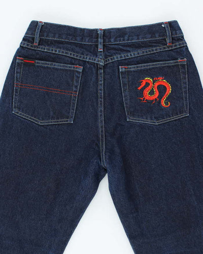 Vintage 90s Fubu Embroidered Jeans - W30 L30