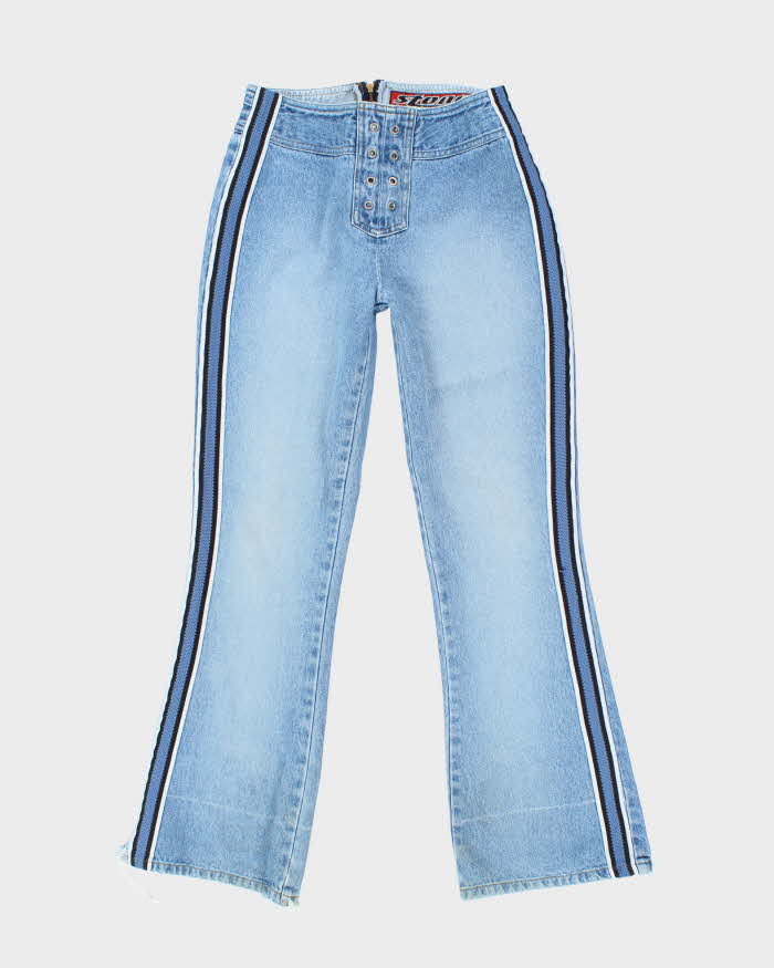Vintage Y2k 00s Stone Flare Jeans - W29 L31
