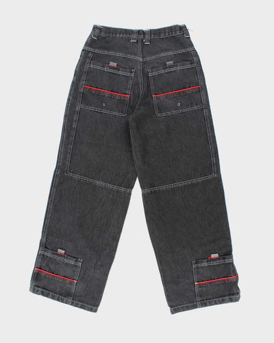 Vintage Y2K Request Wide Leg Grey Wash Jeans - W28 L28