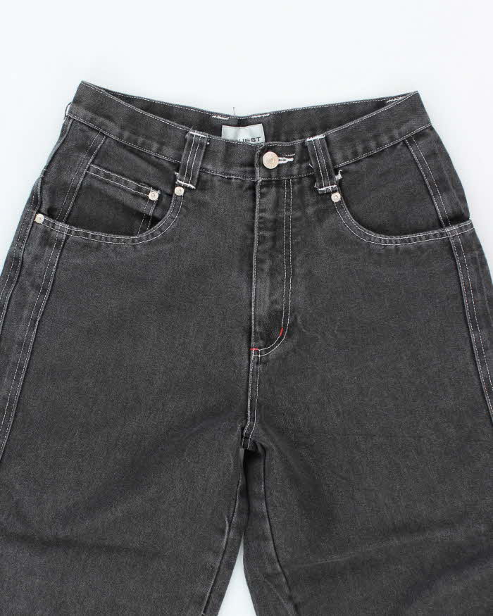 Vintage Y2K Request Wide Leg Grey Wash Jeans - W28 L28