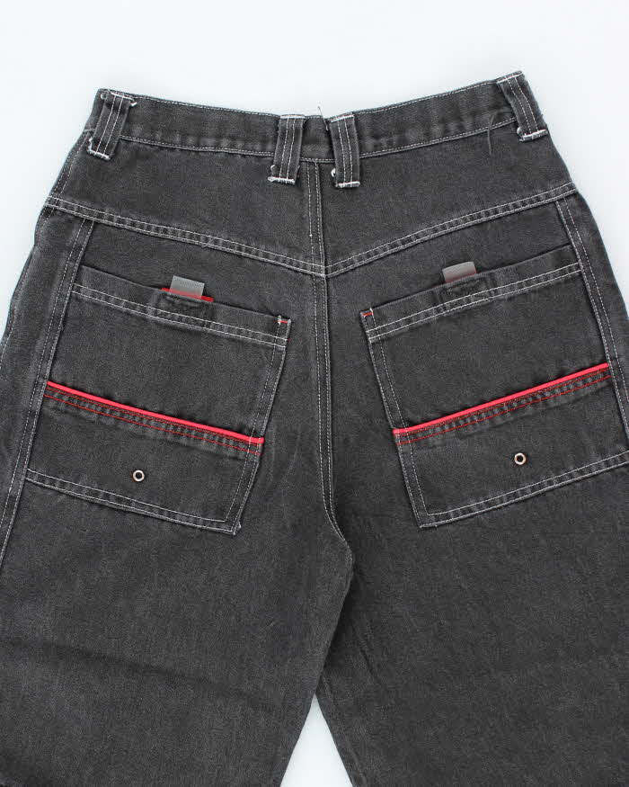 Vintage Y2K Request Wide Leg Grey Wash Jeans - W28 L28