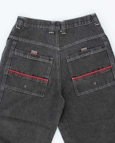 Vintage Y2K Request Wide Leg Grey Wash Jeans - W28 L28