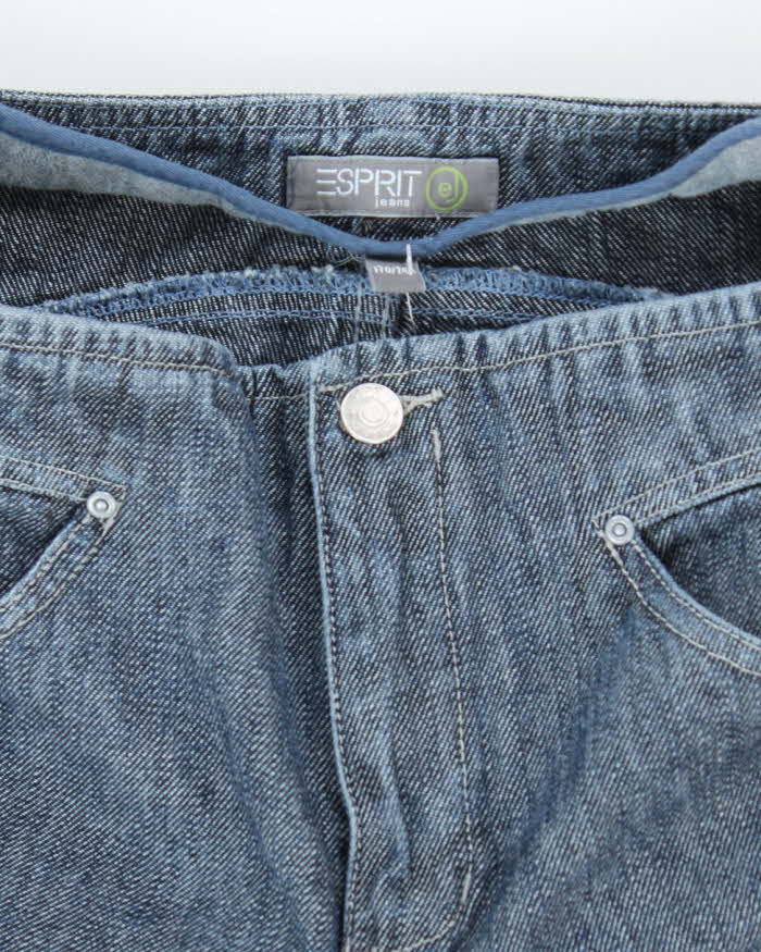 Vintage Y2K Esprit Indigo Dye Low Waisted Flared Jeans - W28 L30