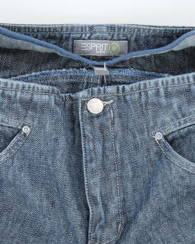 Vintage Y2K Esprit Indigo Dye Low Waisted Flared Jeans - W28 L30