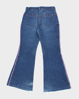 Vintage Y2K Wide Leg Dark Wash Flared Jeans - W28 L29