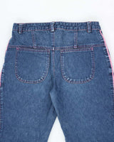 Vintage Y2K Wide Leg Dark Wash Flared Jeans - W28 L29