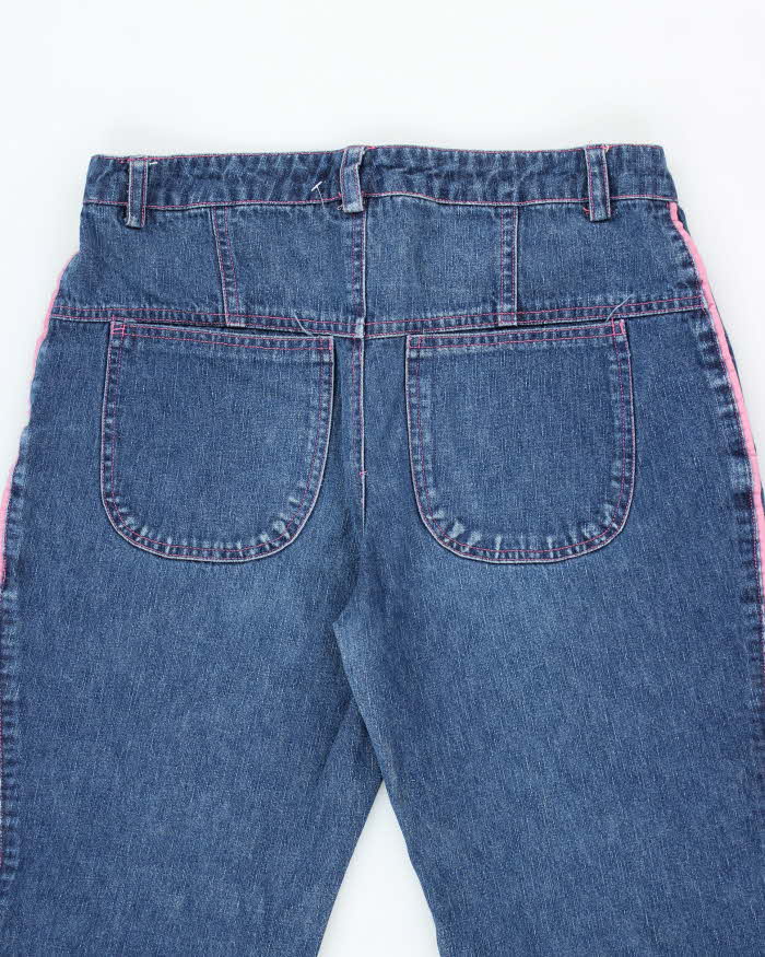 Vintage Y2K Wide Leg Dark Wash Flared Jeans - W28 L29