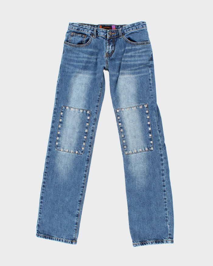 Vintage Y2K Sen Baolong Studded Slim Flared Jeans - W24 L32