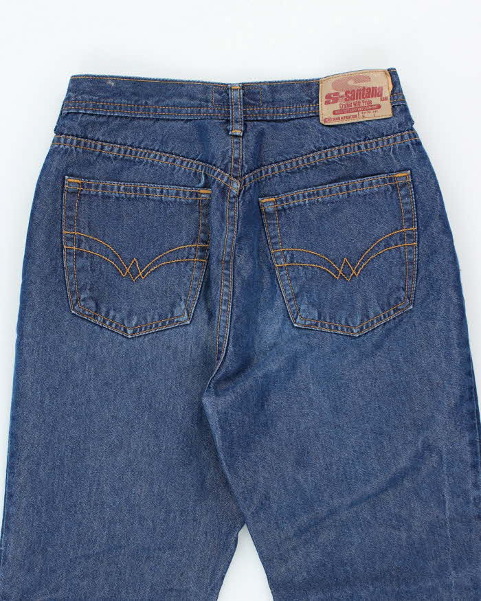 Vintage Y2k 00s Santana Coated Shiny Jeans - W28 L30