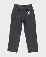 Vintage Y2K Playboy Relaxed Fit Grey Stone Wash Jeans - W28 L29