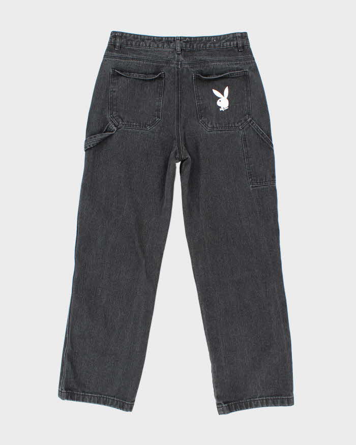 Vintage Y2K Playboy Relaxed Fit Grey Stone Wash Jeans - W28 L29