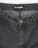 Vintage Y2K Playboy Relaxed Fit Grey Stone Wash Jeans - W28 L29