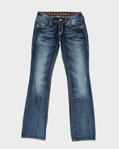 Vintage Y2k 00s Rock Revival Rhinestone Bootcut Jeans - W32 L35