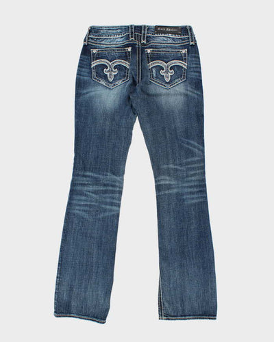 Vintage Y2k 00s Rock Revival Rhinestone Bootcut Jeans - W32 L35