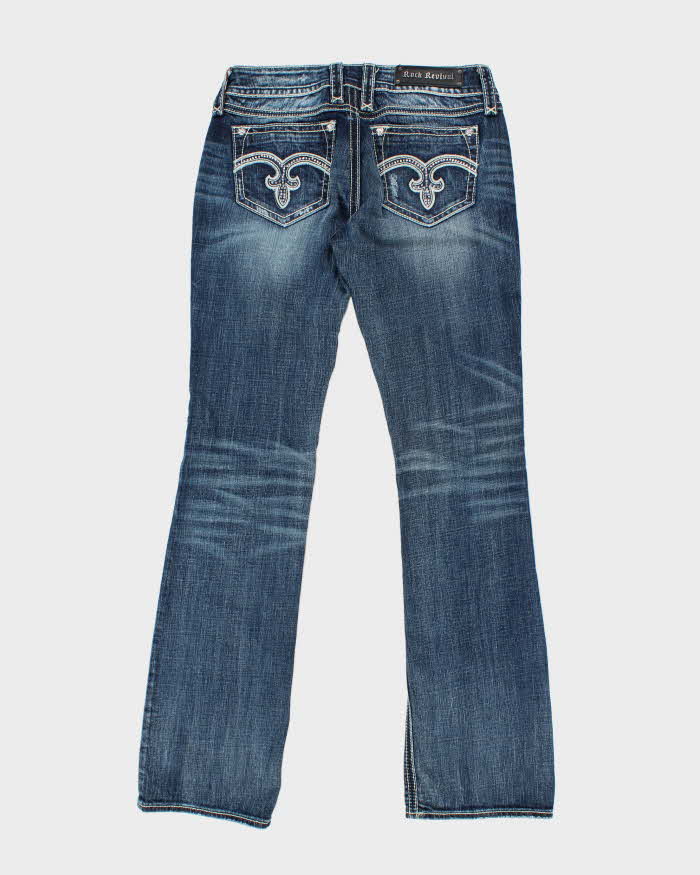 Vintage Y2k 00s Rock Revival Rhinestone Bootcut Jeans - W32 L35