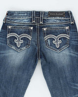 Vintage Y2k 00s Rock Revival Rhinestone Bootcut Jeans - W32 L35