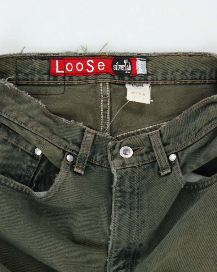 Vintage Y2K Levi's Silvertab Loose Fit Green Wash Jeans - W28 L29