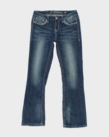 Vintage Y2k 00s LA Idol Rhinestone Jeans - W34 L33