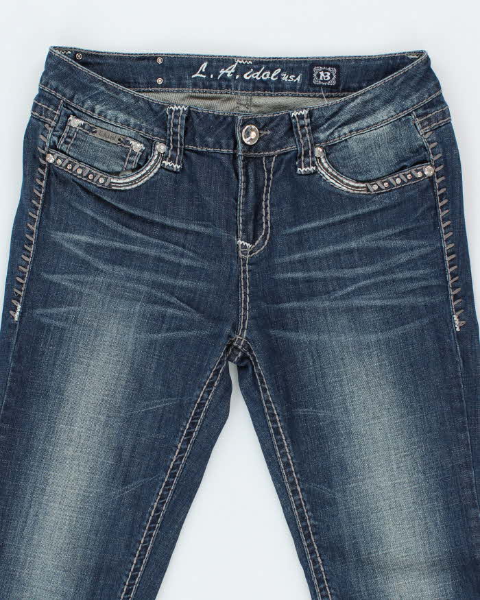 Vintage Y2k 00s LA Idol Rhinestone Jeans - W34 L33
