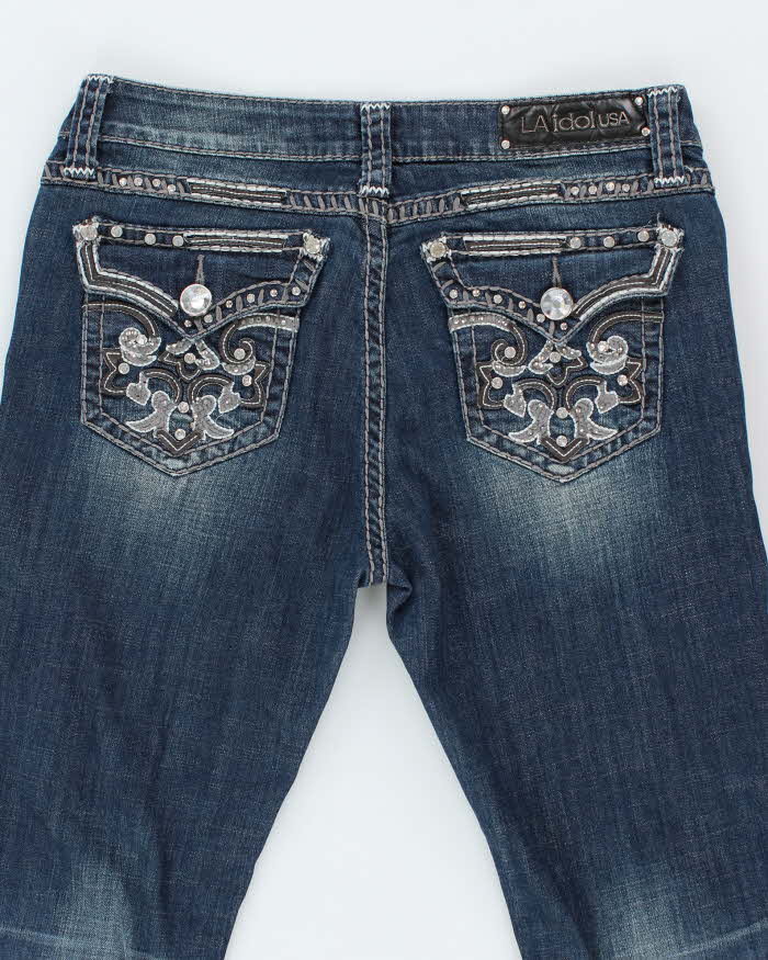 Vintage Y2k 00s LA Idol Rhinestone Jeans - W34 L33
