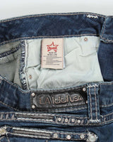 Vintage Y2k 00s LA Idol Rhinestone Jeans - W34 L33
