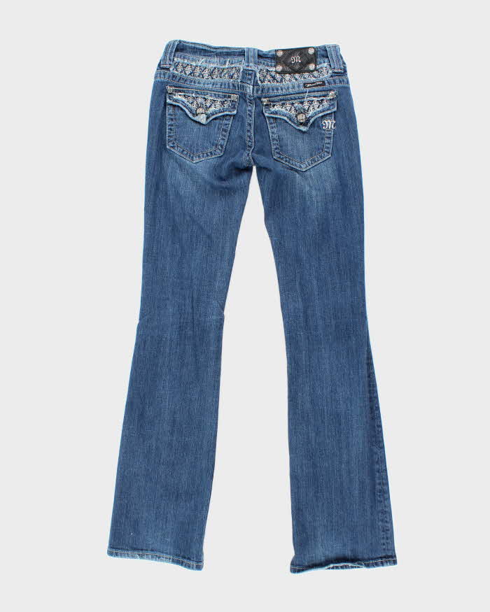 Vintage Y2K Miss Me Medium Wash Flared Jeans - W27 L33 – Rokit