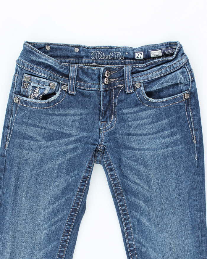 Vintage Y2K Miss Me Medium Wash Flared Jeans - W27 L33