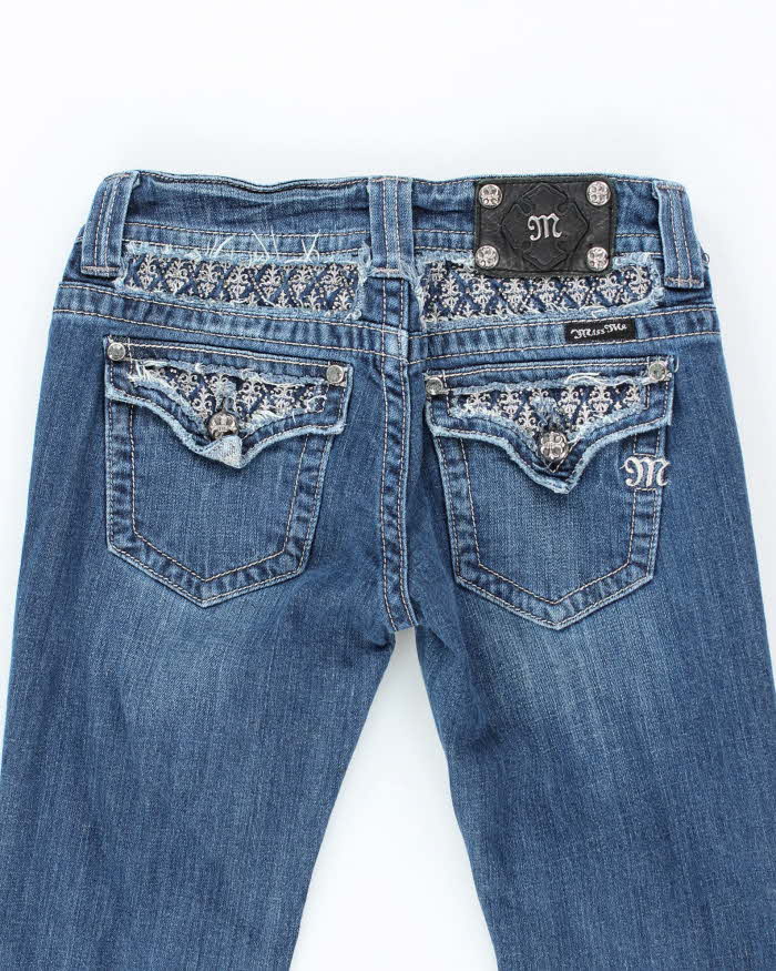 Vintage Y2K Miss Me Medium Wash Flared Jeans - W27 L33