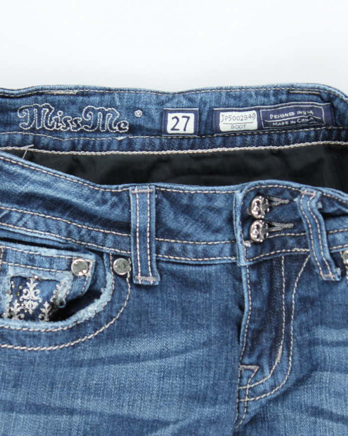 Vintage Y2K Miss Me Medium Wash Flared Jeans - W27 L33 – Rokit