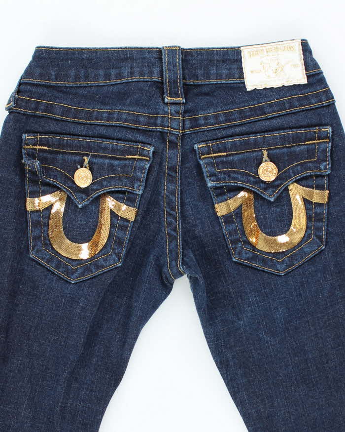 Vintage Y2K True Religion Wrapped Skinny Flared Jeans - W24 L27