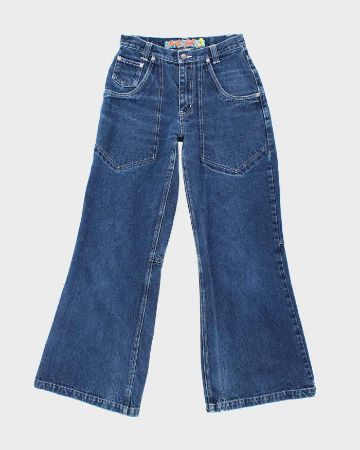 Vintage Y2K Snakeyes Dark Wash Wide Leg Flared Jeans - W28 L30