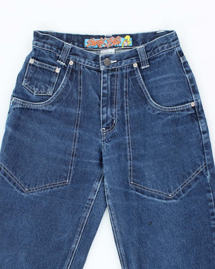 Vintage Y2K Snakeyes Dark Wash Wide Leg Flared Jeans - W28 L30