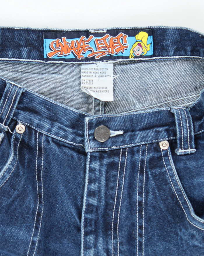 Vintage Y2K Snakeyes Dark Wash Wide Leg Flared Jeans - W28 L30