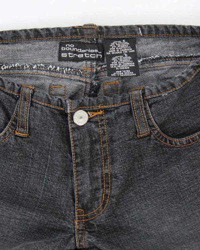 Y2k 00s No Boundaries Black Bandless Bootcut Jeans - W28 L31