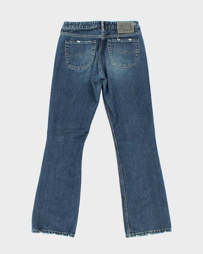 Vintage 90s Silver Distressed Flared Jeans - W29 L32