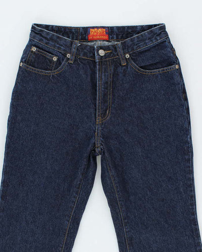 Vintage Y2K By Remargo Dark Wash Flame Wash Flared Jeans - W26 L30
