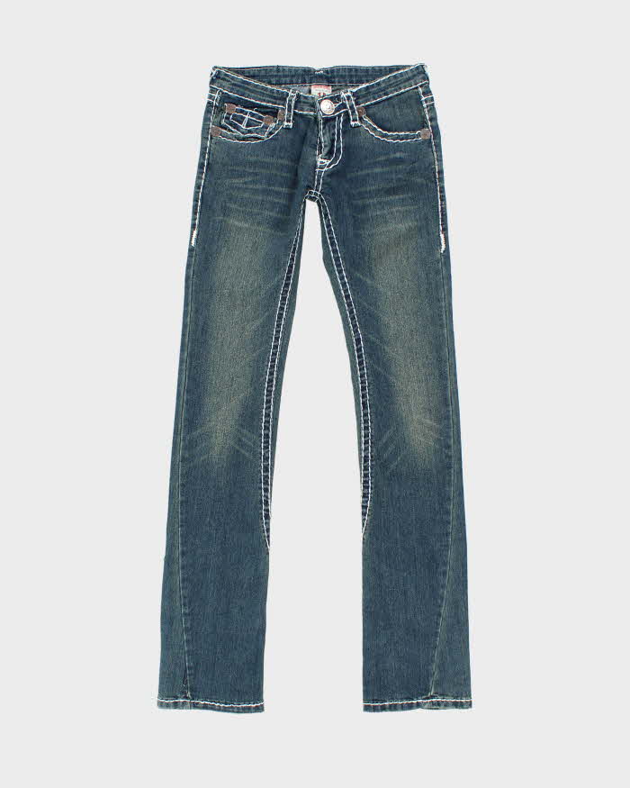 Vintage Y2k True Religion Faded Dark Wash Jeans - W28 L34
