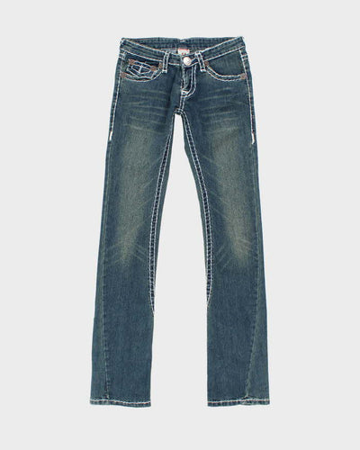 Vintage Y2k True Religion Faded Dark Wash Jeans - W28 L34