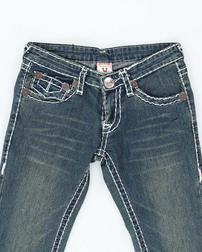 Vintage Y2k True Religion Faded Dark Wash Jeans - W28 L34