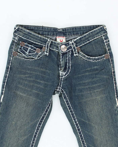 Vintage Y2k True Religion Faded Dark Wash Jeans - W28 L34