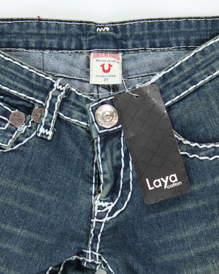 Vintage Y2k True Religion Faded Dark Wash Jeans - W28 L34