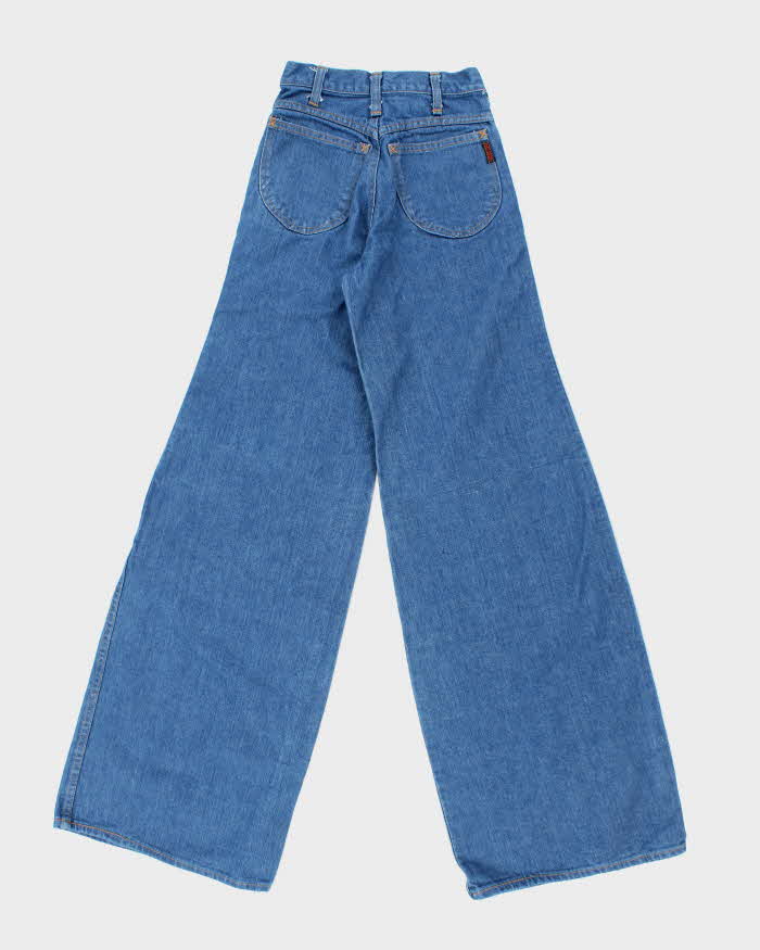 Vintage 80's Bootlegger Medium Wash High Waisted Flared Jeans - W22 L35