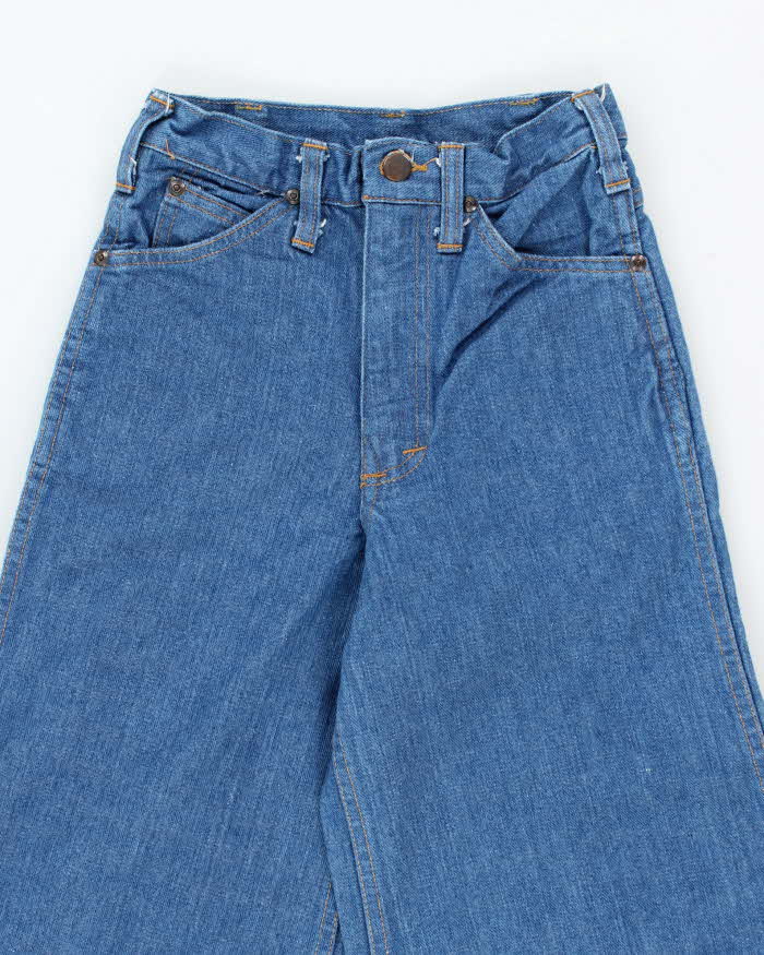 Vintage 80's Bootlegger Medium Wash High Waisted Flared Jeans - W22 L35