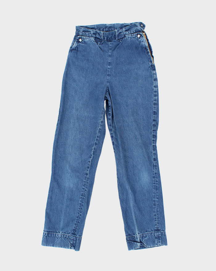 Vintage 80's Levi's Medium Wash High Waisted Flared Jeans - W24 L27