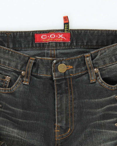 Vintage Y2k 00s C.O.X Embroidered Rhinestone Jeans - W28 L28