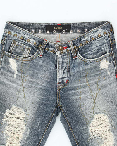 Vintage Y2k 00s Lagust Studded Distressed Jeans - W28 L31