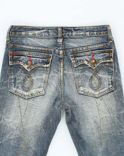 Vintage Y2k 00s Lagust Studded Distressed Jeans - W28 L31