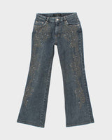 Vintage Y2k 00s Nuovo Nuovo Rhinestone Jeans - W26 L26